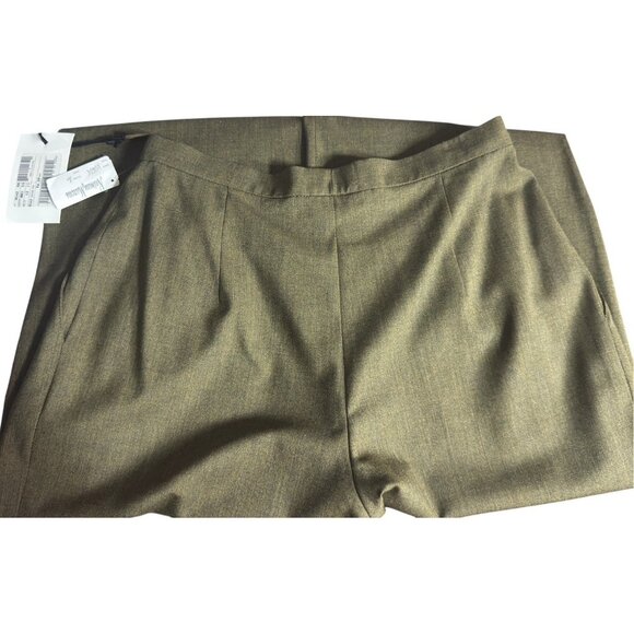 NWT Emanuel Ungaro Paris Green Pleated Pants with Pockets Women's Sz 12 - Picture 5 of 11